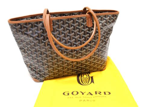 goyard black logo t|authentic goyard bag.